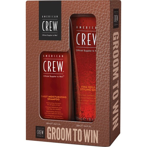 American Crew Kit Groom To Win Daily Moisturizing Shampoo + Firm Hold Gel