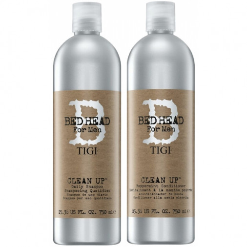 Tigi Bed Head Tigi 4 Men kit Clean up shampoo + balsamo 750 ml