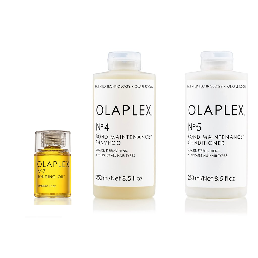 Kit olaplex shampoo n 4, conditioner n 5 e olio n 7