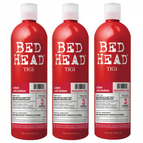 Shampoo riparatore Tigi Resurrection per capelli danneggiati kit 3 pezzi 750 ml