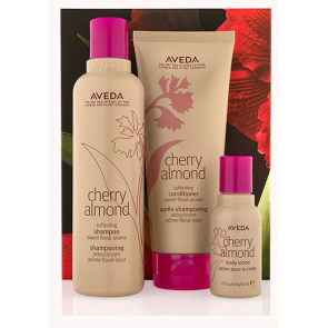Aveda cherry almond hair and body softening trio